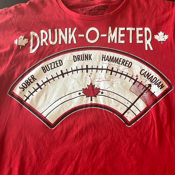 Canadian Drunk-O-Meter Medium Shirt - Picture 1 of 4